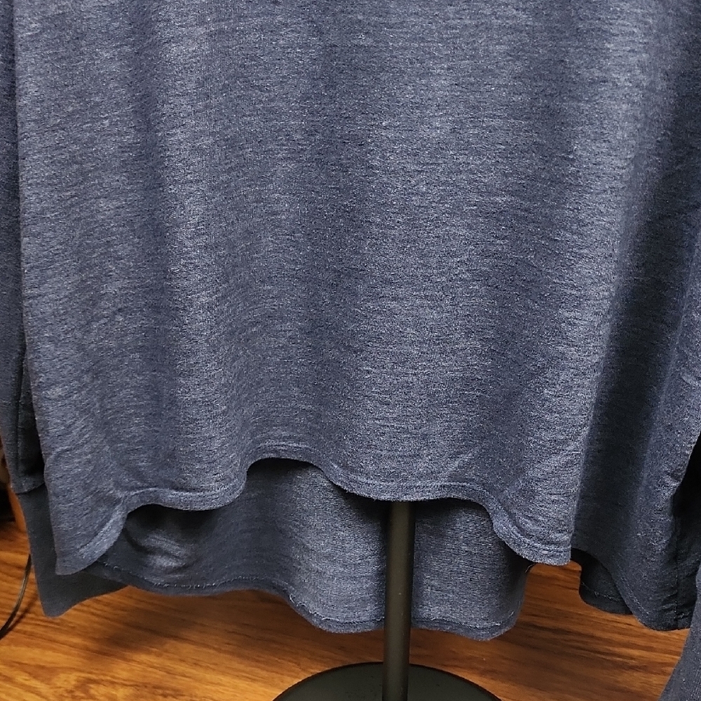 CALVIN KLEIN JEANS | Navy Logo Oversized Lightweight Hoodie High Low | XXL - Picture 8 of 14
